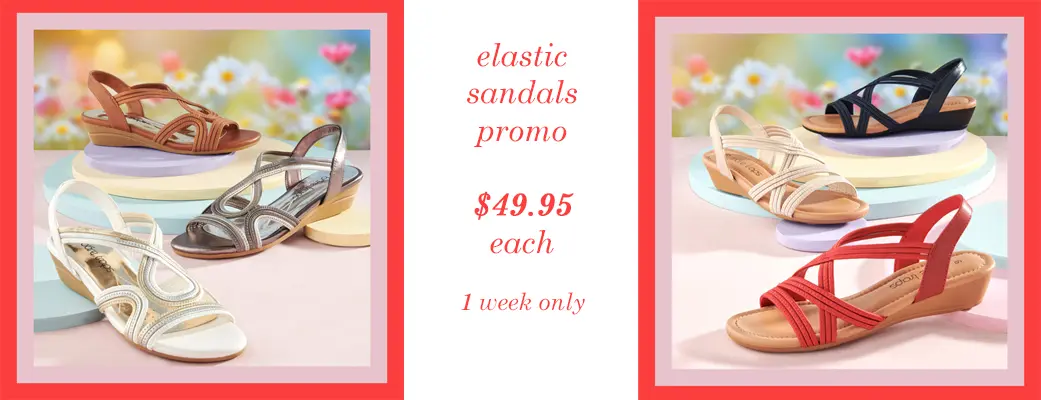 elastic sandals promo