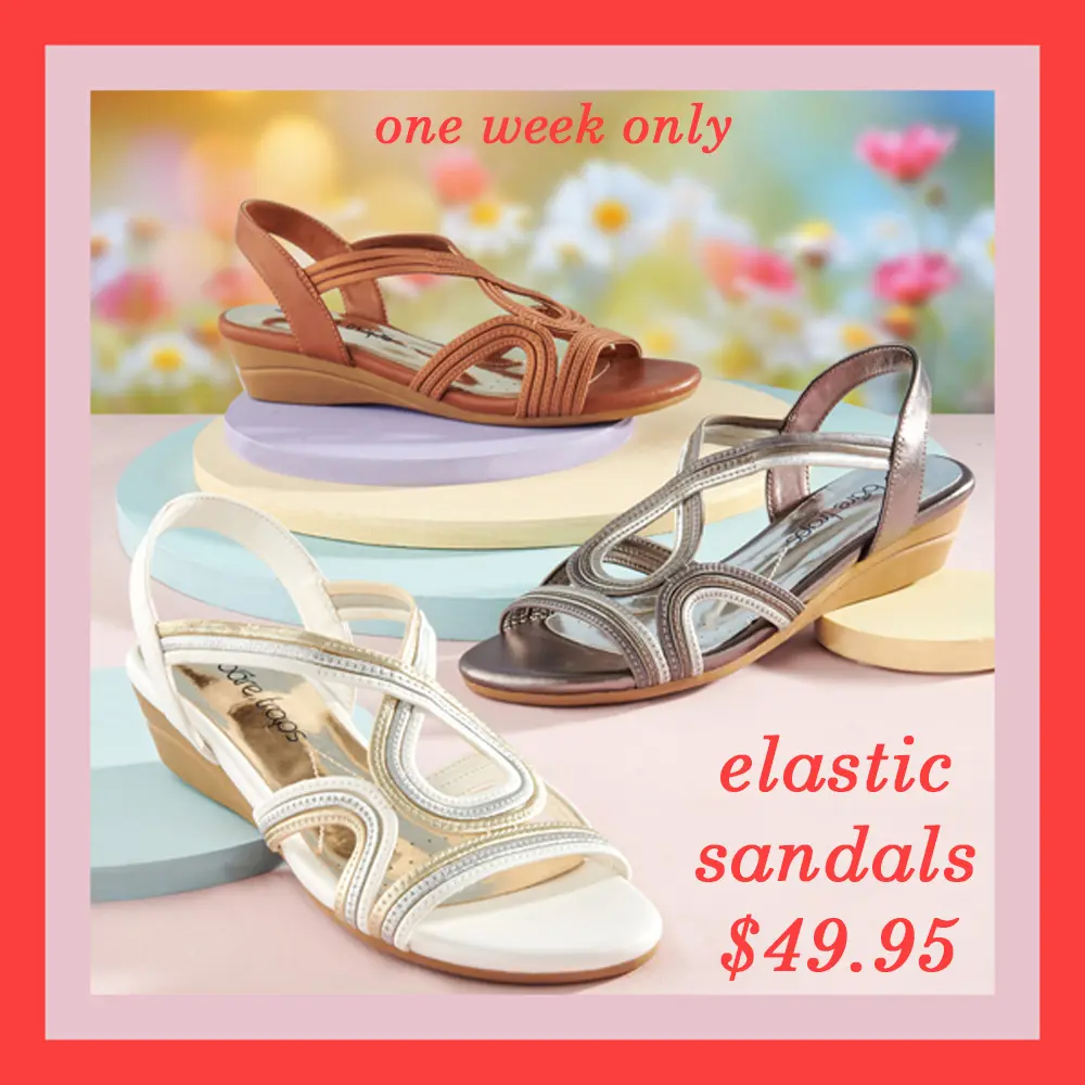 elastic sandals promo