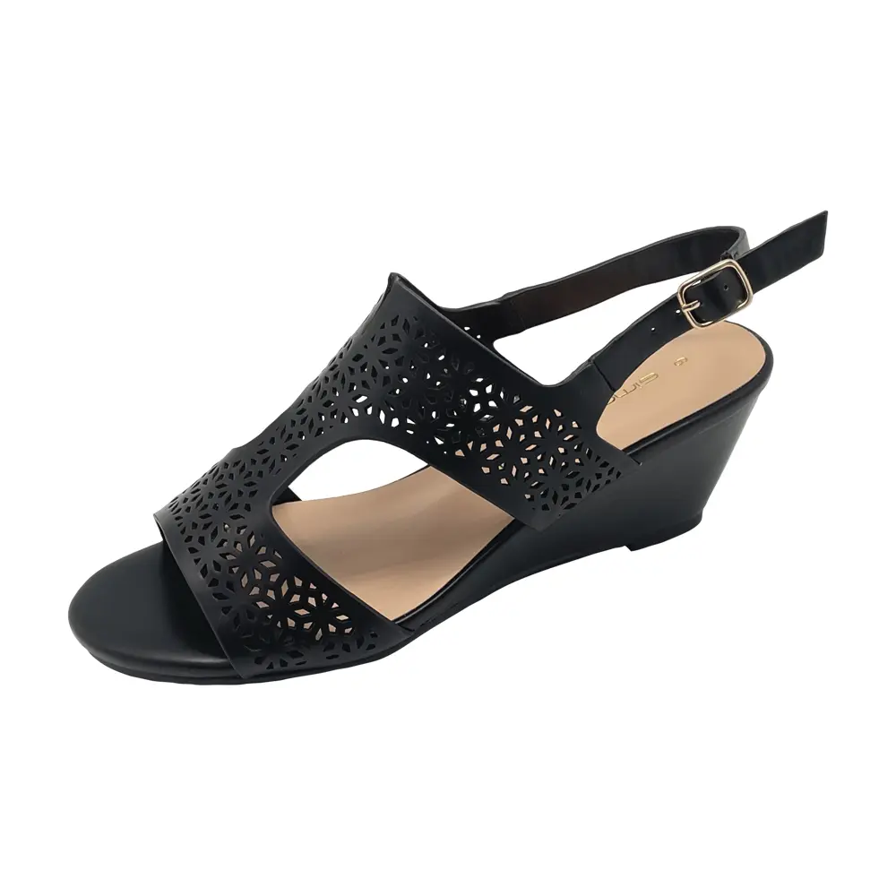 Tender Black Simona Ricci Mid Wedge Sandals online Summer Spring